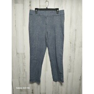 LOFT Pants Women's Size 10T Blue White Marisa The Riviera Slim Ankle Stretch